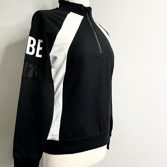 BEBE SPORT Long Sleeve 1/4 Zip Mock Neck Top - Picture 4 of 9